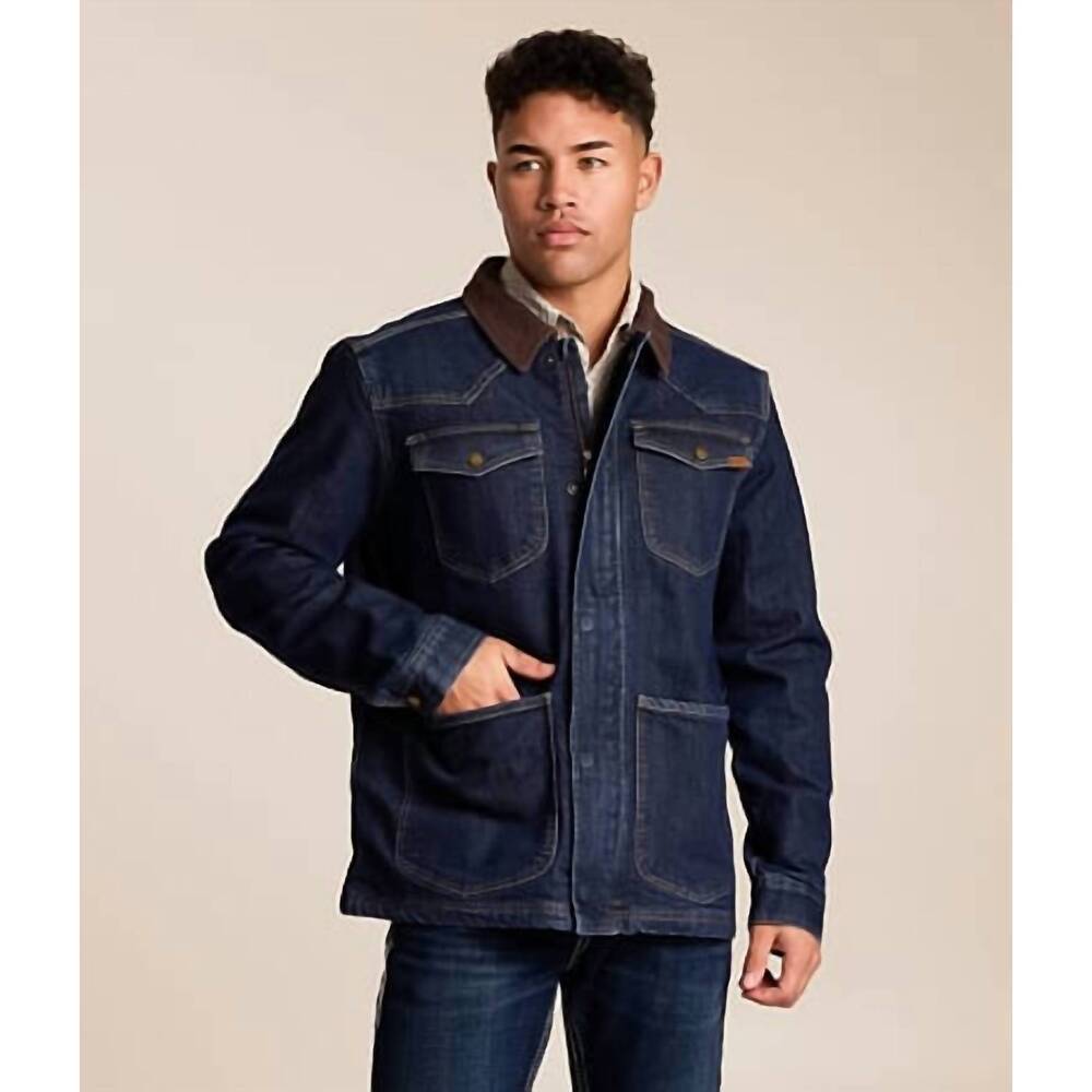 NEW ARIAT denim chore jacket in rinse